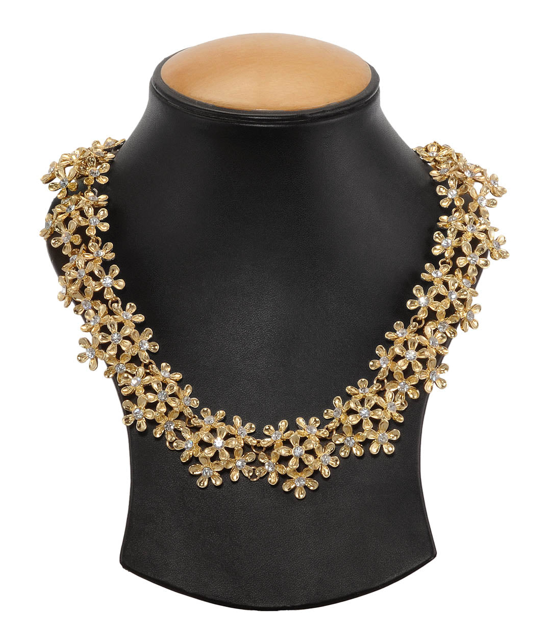 Gold-Polished Alloy Designer Flower Choker Necklace - The Pari