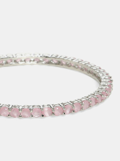 Pink Stone Bangle- Ruby Raang
