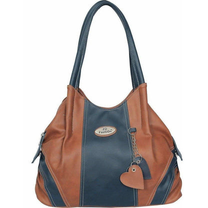 FD Fashion Shoulder Bag  (Tan, Blue)