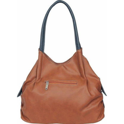 FD Fashion Shoulder Bag  (Tan, Blue)