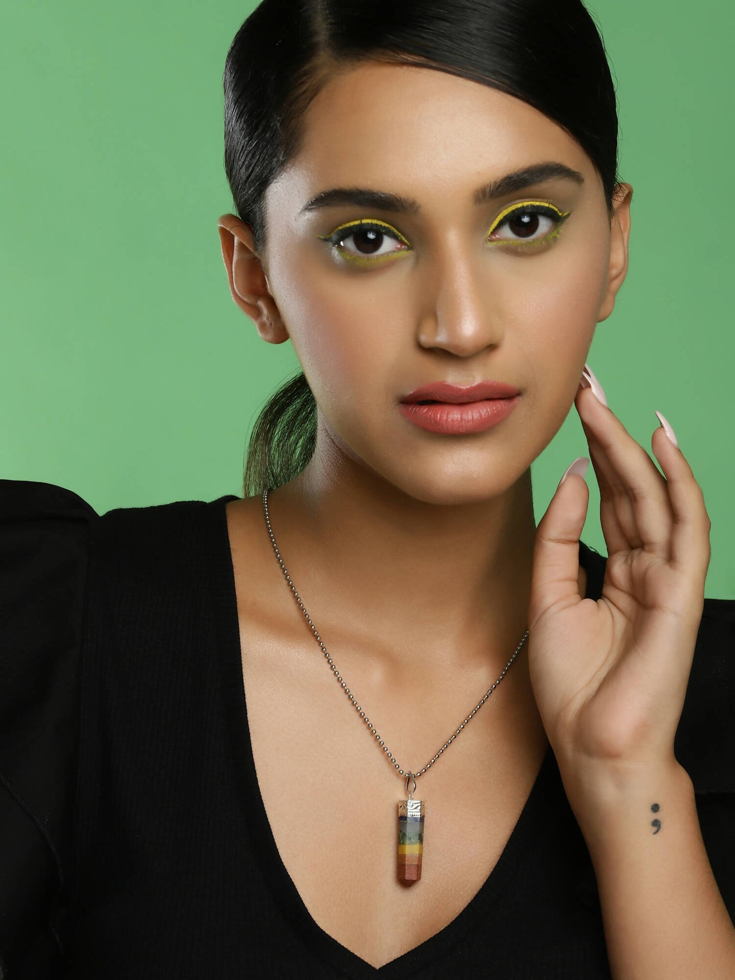 Silver-Plated Necklace - Ruby Raang