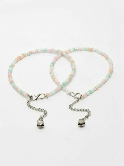 NVR Women Multicolour Artificial Beads Anklet