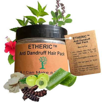 Etheric Anti-Dandruff Herbal Hair Pack – Hair Fall Control & Scalp Care