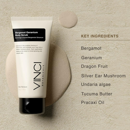 Vinci Botanicals Bergamot Geranium Body Scrub