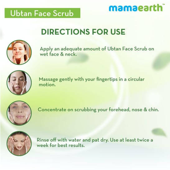 Mamaearth Ubtan Face Scrub with Turmeric & Walnut for Tan Removal - 100 gms