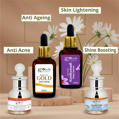Globus Naturals Glycolic & 1% Salicylic Acid Anti Acne Face Serum