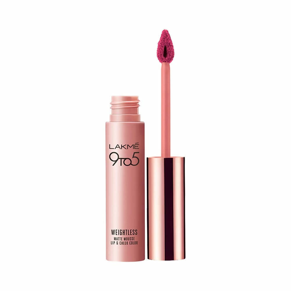 Lakme 9 To 5 Weightless Mousse Lip & Cheek Color  Fuchsia Sude - 9 gms