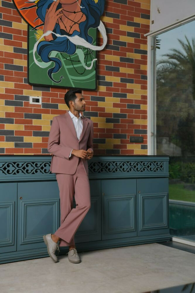Vienna Mauve Blazer Set – 4-Way Stretch Tailored Suit For Men | Wedding & Party Wear by Hilo Design