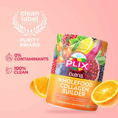 PLIX The Plant Fix Wholefood Collagen Builder Powder for Skin - Orange -200 gm