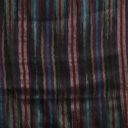 Nizalia Cashmere Fine Wool Black Ikkat Print Stole