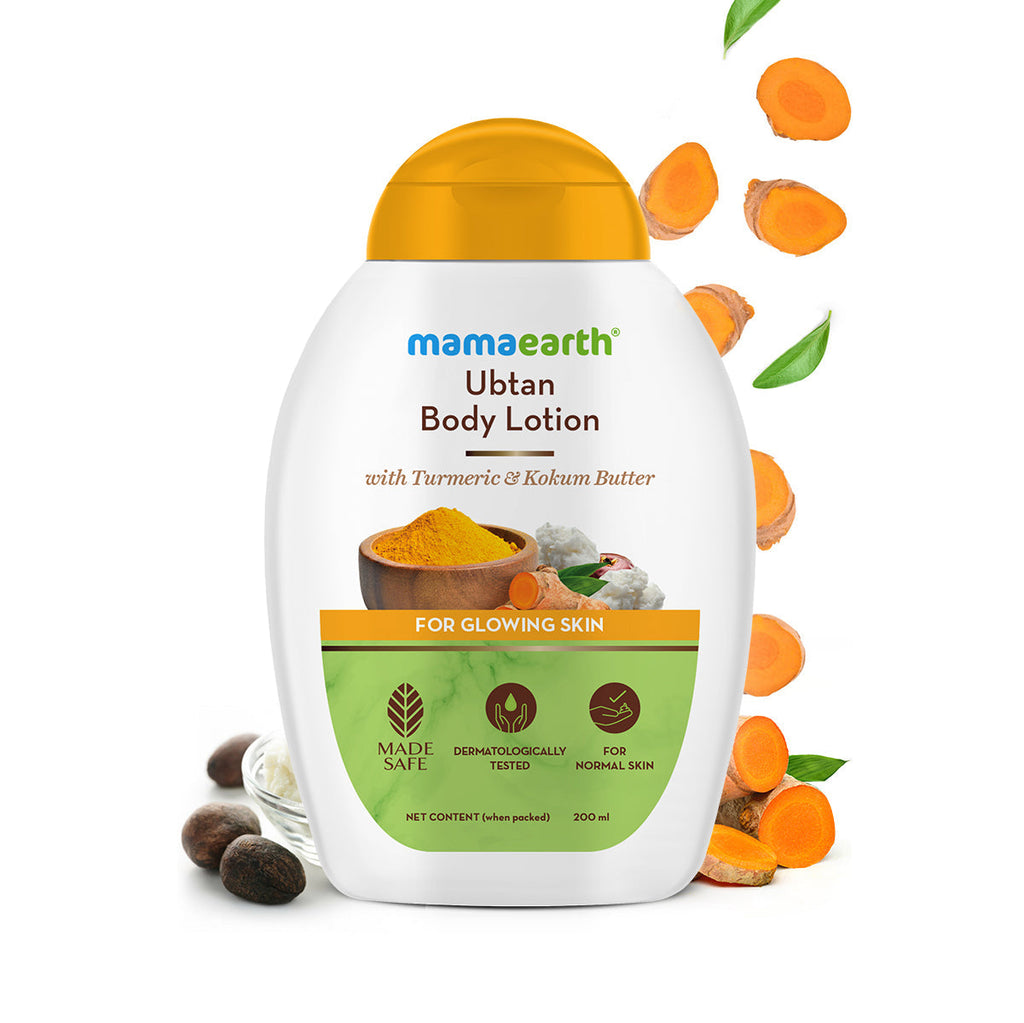 Mamaearth Ubtan Body Lotion with Turmeric & Kokum Butter – Daily Moisturizer for Normal Skin