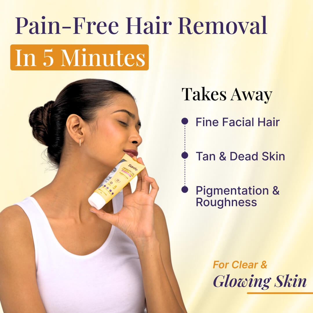 Sanfe Ubtan Facial Hair Removal Cream - 50 gms