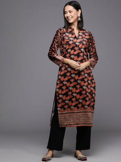 Ahalyaa Women's Traditional wear Kurta - Black