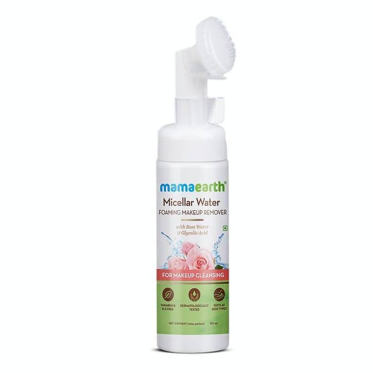 Mamaearth Micellar Water Foaming Makeup Remover For Cleaning Makeup - 150 ml