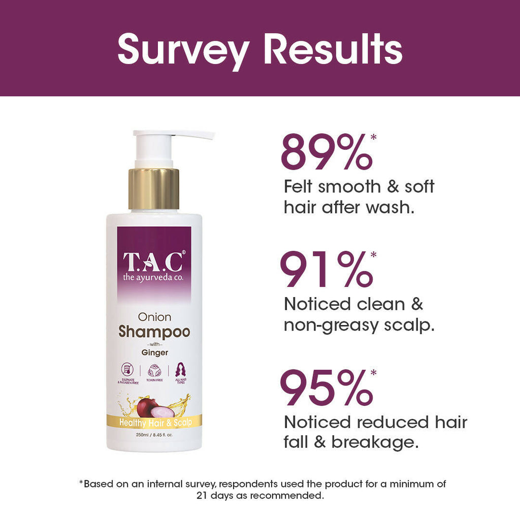 T.A.C - The Ayurveda Co. Onion Hair Shampoo for Hair Regrowth & Frizz Free Hair