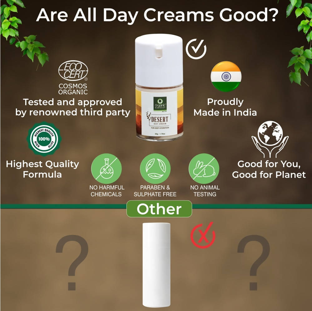 Organic Harvest Desert Day Cream For Deep Hydration - 50 gms