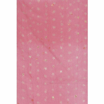 A R Silk Women's Gold Print Orgenza Cotton Mehroon Dupattas and Chunnis