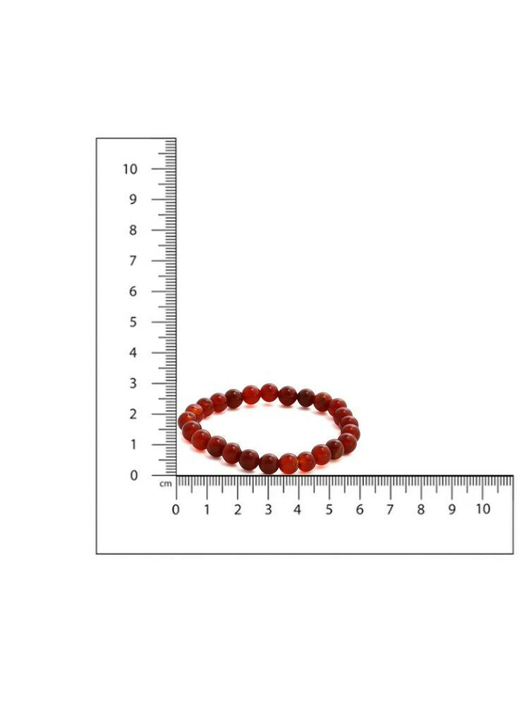 Red Carnelian Onyx Crystal Beads Bracelet - Ruby Raang