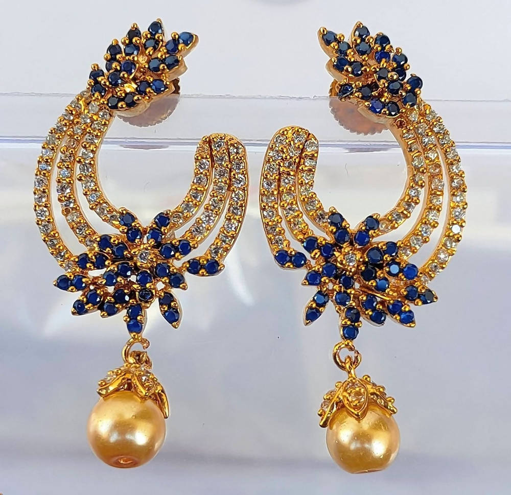Blue AD Fashion Earrings