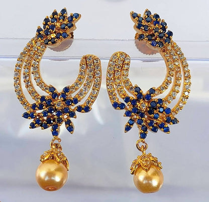 Blue AD Fashion Earrings