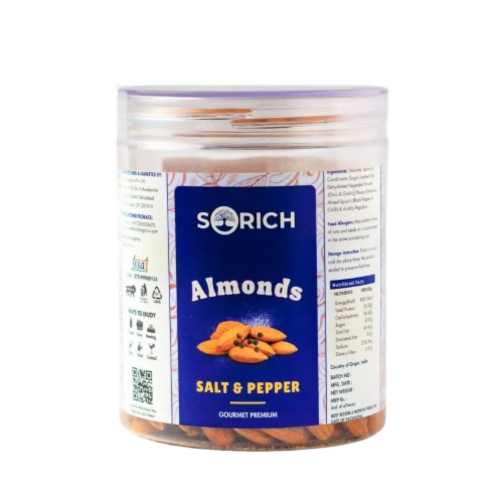 Sorich Organics Salted & Black pepper Almonds
