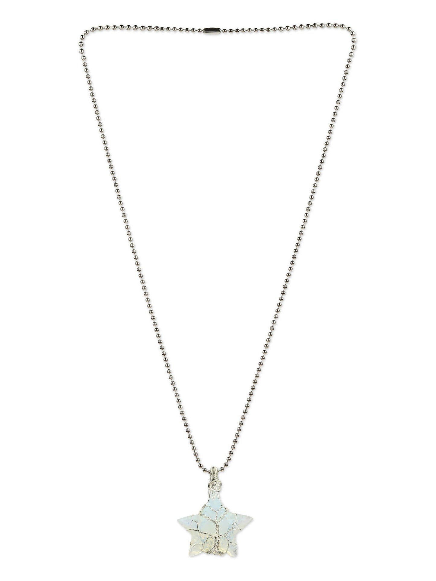 Women's Silver-Toned Blue Silver-Plated Handcrafted Chain - Ruby Raang