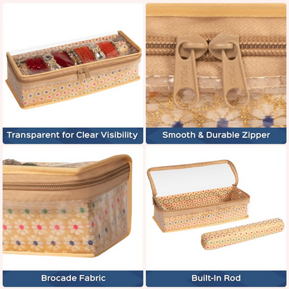 Homestrap Single Rod Storage Bangle Box - Golden