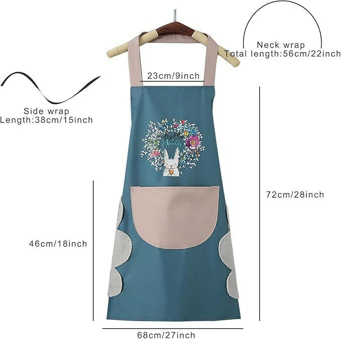 Klimet Waterproof Kitchen Apron For Women-Assorted (pack of 2)