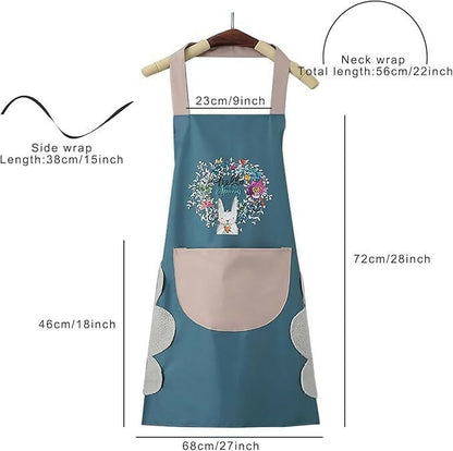 Klimet Waterproof Kitchen Apron For Women-Assorted (pack of 2)