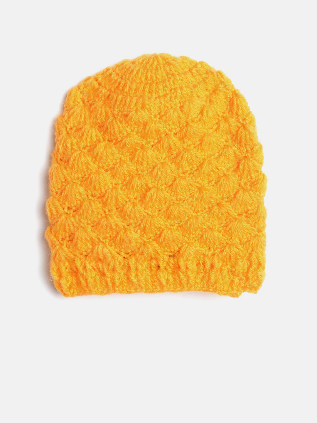 Chutput Kids Woollen Hand Knitted Giraffe Face Detailed Cap - Yellow