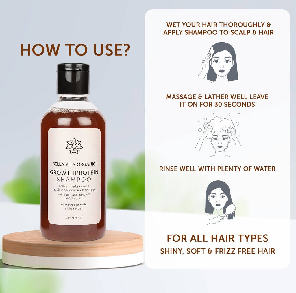 Bella Vita Organic Growth Protein Shampoo - 200 ml