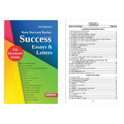 Prof. Bannerji's Sure Success Excellent Essays & Letters for Secondary School | Age 12+ years