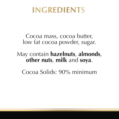 Lindt Excellence 90% Cocoa Dark Supreme Noir Chocolate Bar