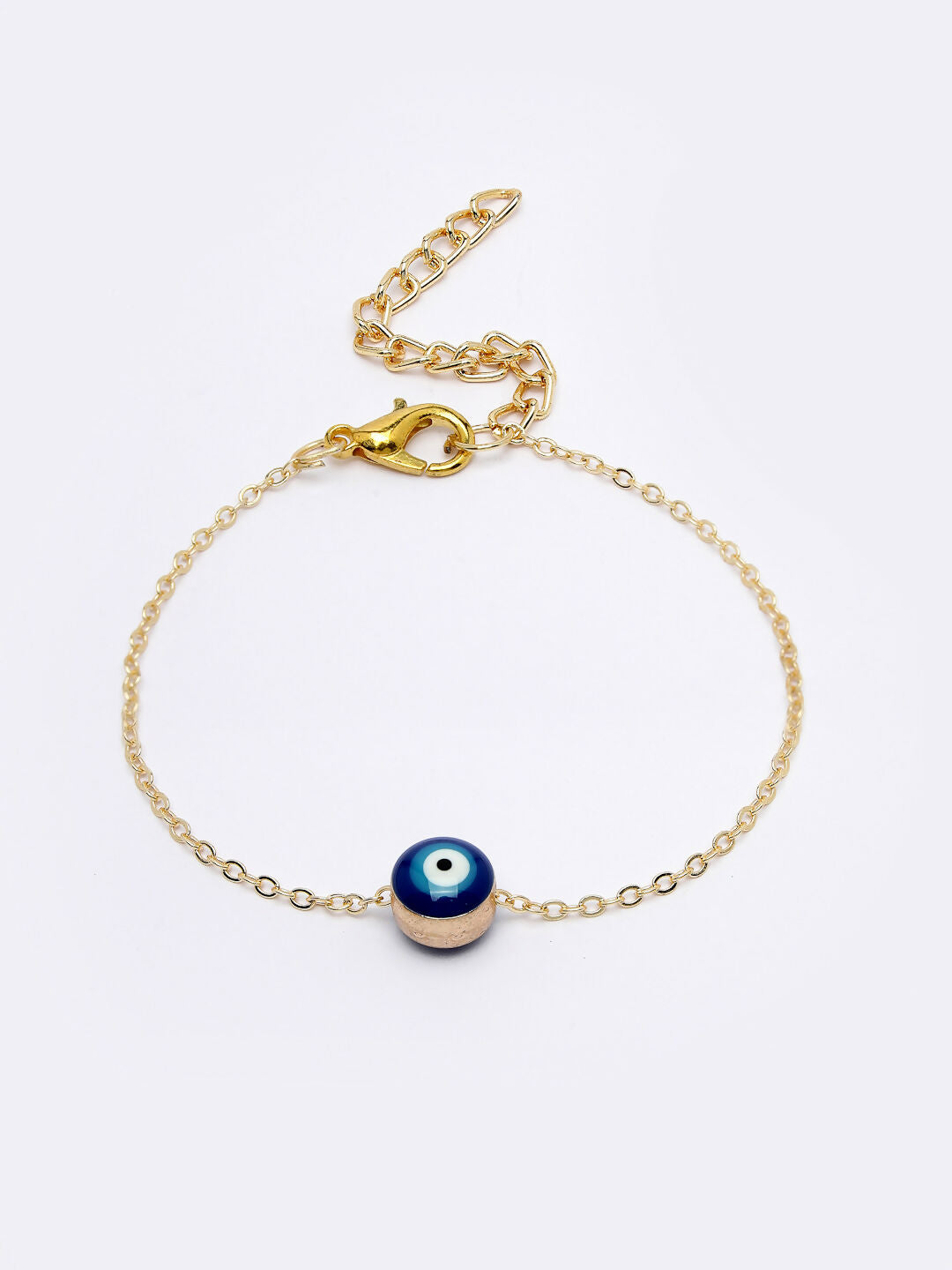 NVR Women Gold-Toned Evil Eye Rakhi With Roli Chawal