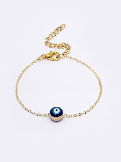 NVR Women Gold-Toned Evil Eye Rakhi With Roli Chawal
