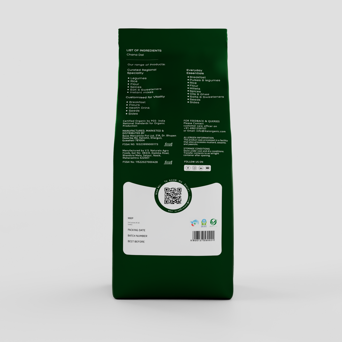 IKAI Organic Chana Dal