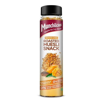 Munchilicious Muesli – Mango Chia Rolled Oats, Dried Mango, Chia Seeds & Jowar Flakes