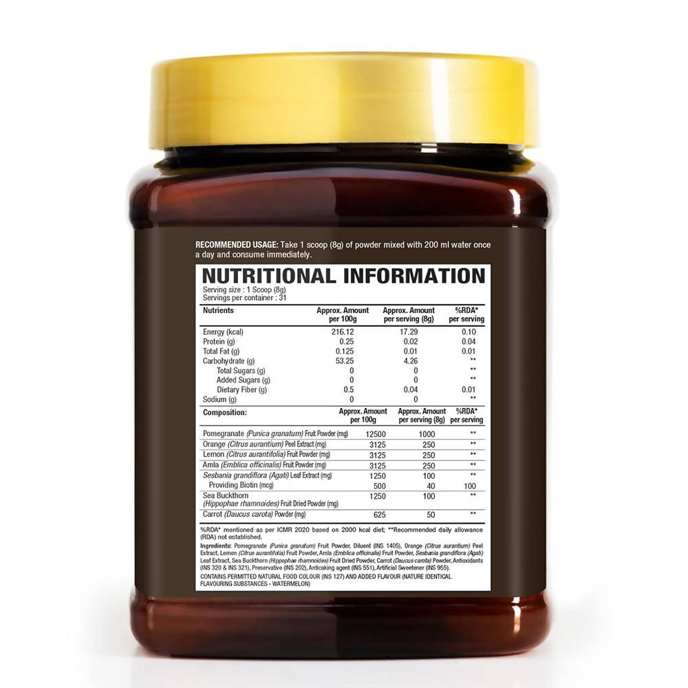 WOW Life Science Plant-Based Biotin Powder - 250 gms