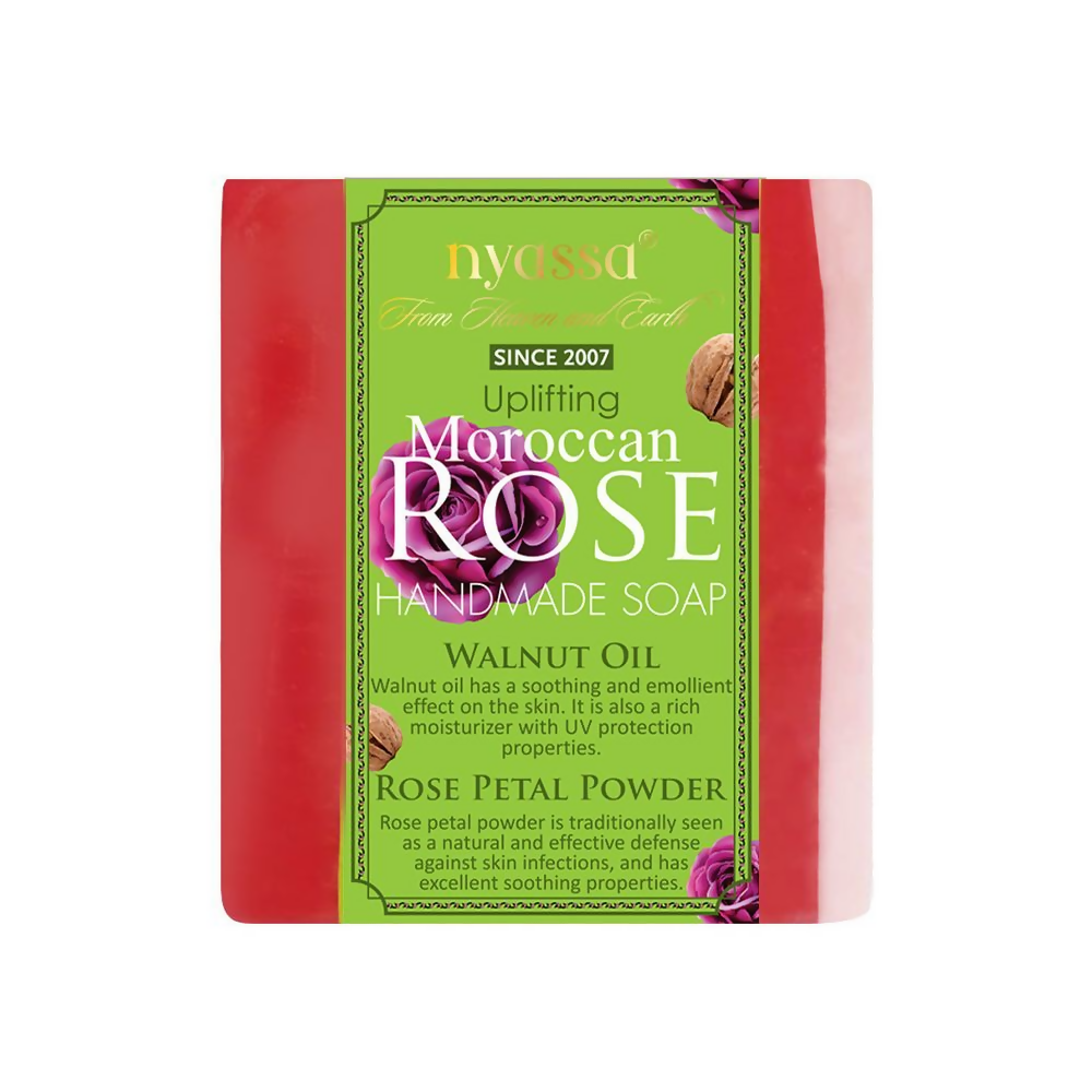 Nyassa Moroccan Rose Soap Walnut Oil & Rose Powder