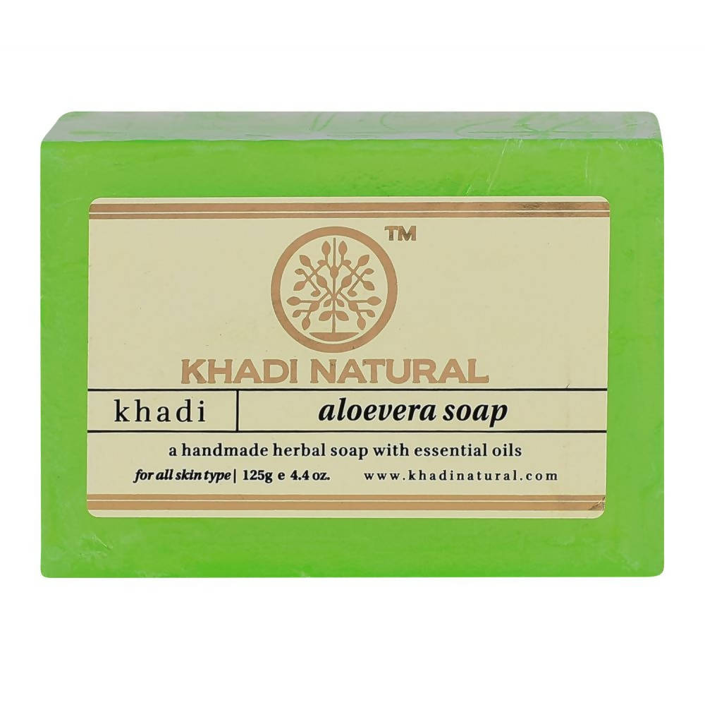 Khadi Natural Herbal Aloevera Soap - 125 gm - Pack of 2