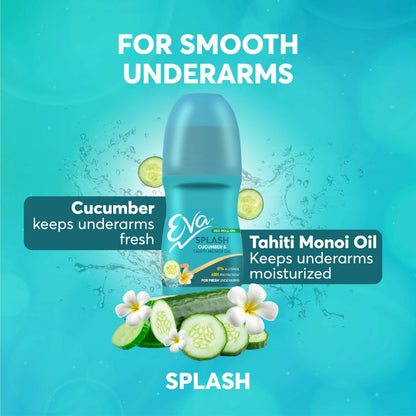 Eva Underarm Roll on Deodorant For Bright, Fresh & Smooth Underarms, Alcohol & Aluminium Free, For Women