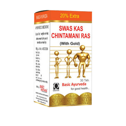 Basic Ayurveda Swas Kas Chintamani Ras (Brihat) Tablets