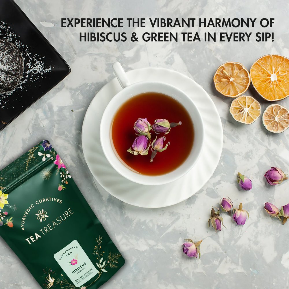 Tea Treasure Hibiscus Loose Leaf Green Tea