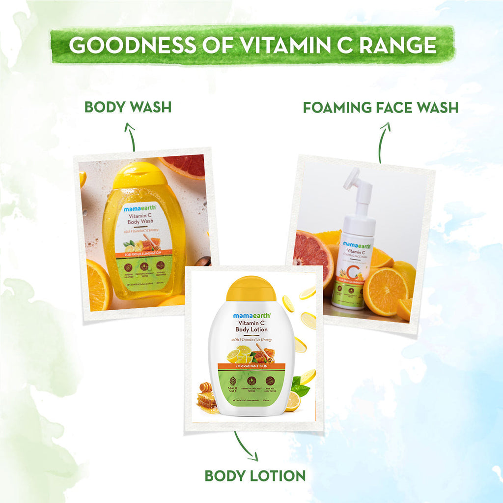 Mamaearth Vitamin C Body Lotion with Vitamin C & Honey for Radiant Skin – 200 ml