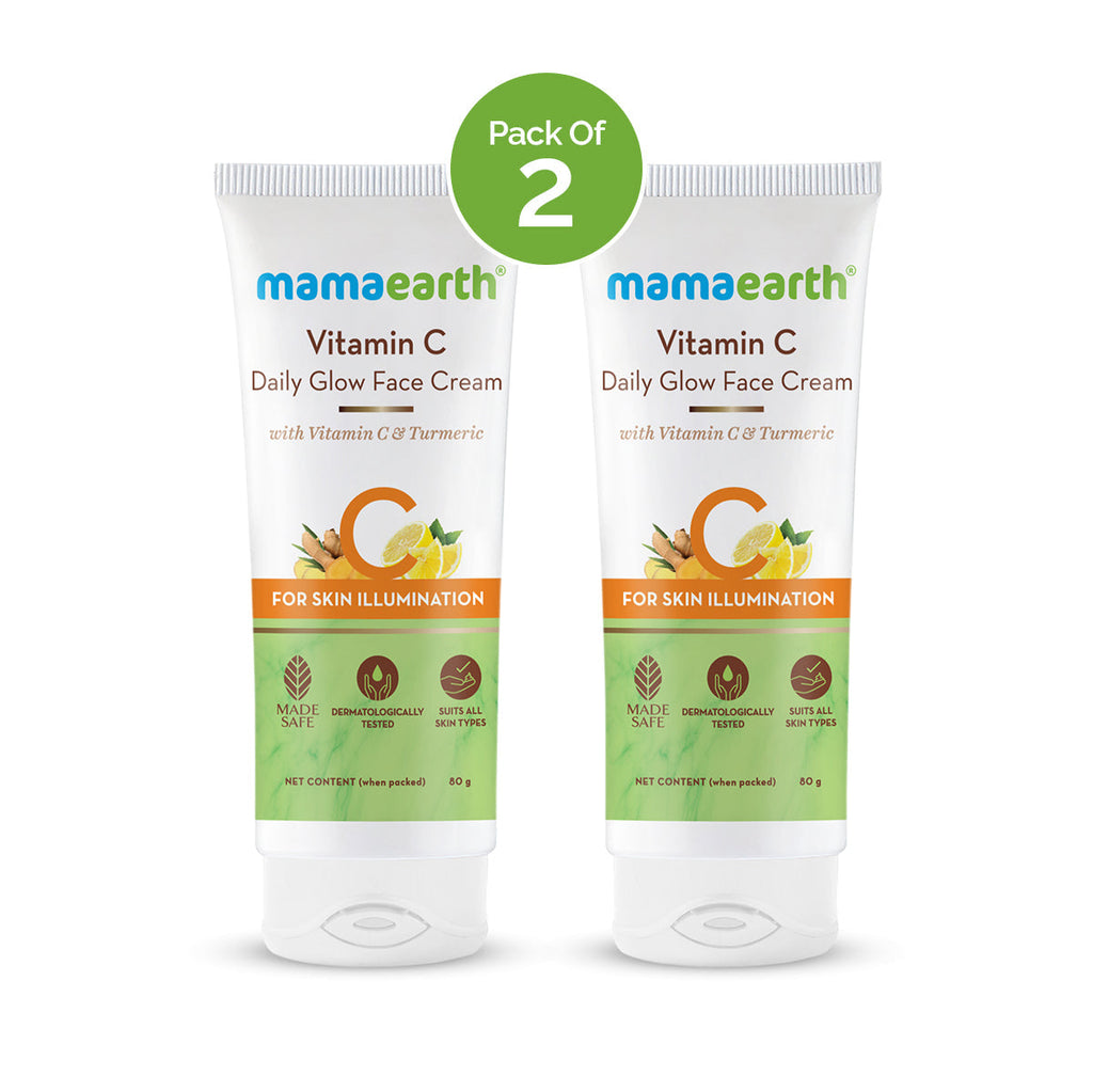 Mamaearth Vitamin C Daily Glow Face Cream - 80 gms - Pack of 2
