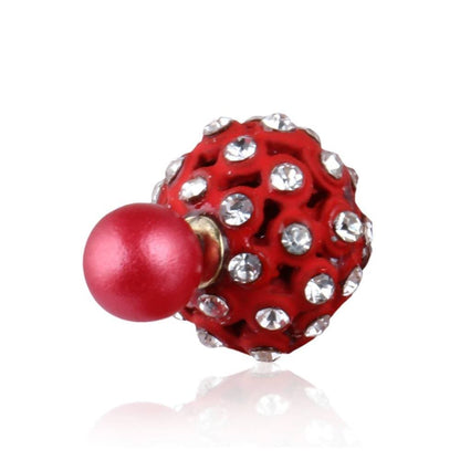 Trendoo Jewelry Gold-Polished Stylish Fancy Red Studs