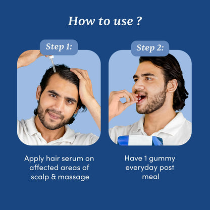 Man Matters Hair Growth Combo - Biotin Hair Gummies & Advanced Hair Serum