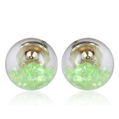 Trendoo Jewelry Gold-Polished Stylish Fancy Party Wear Pink Studs