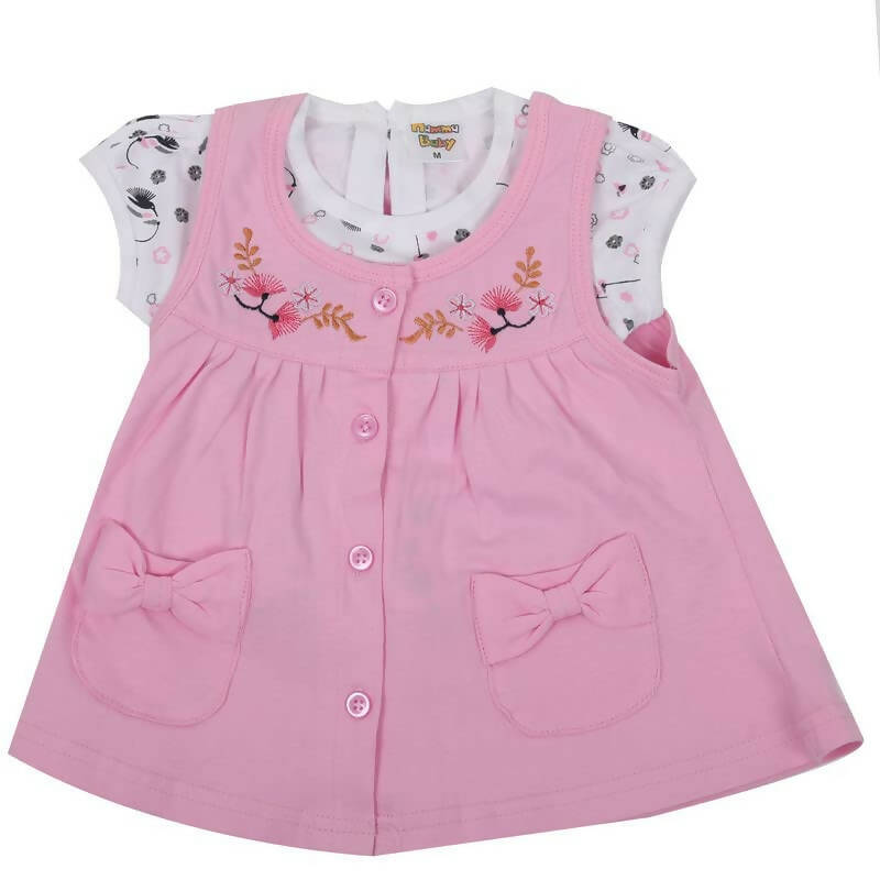 NammaBaby Baby Girl's A-Line Mini Frock Dress - Pink 114