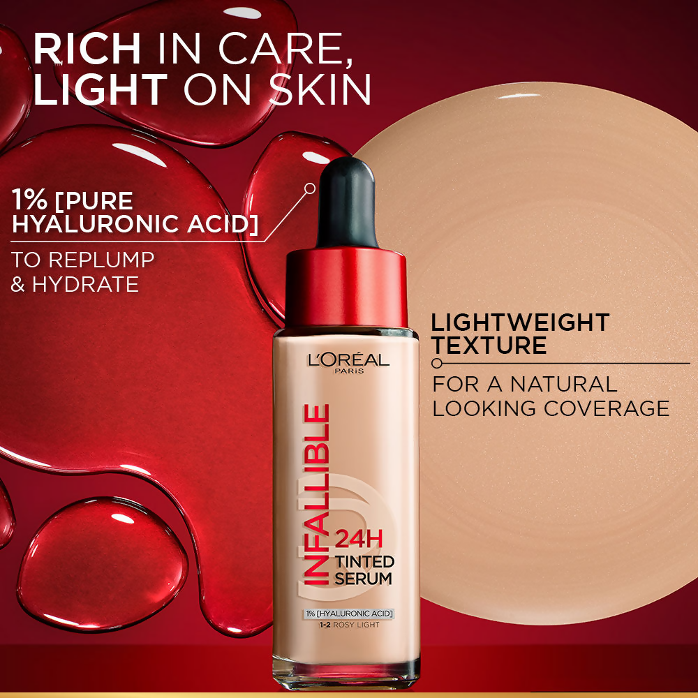 L'Oreal Paris Infallible 24H Tinted Serum Foundation - Rosy Light